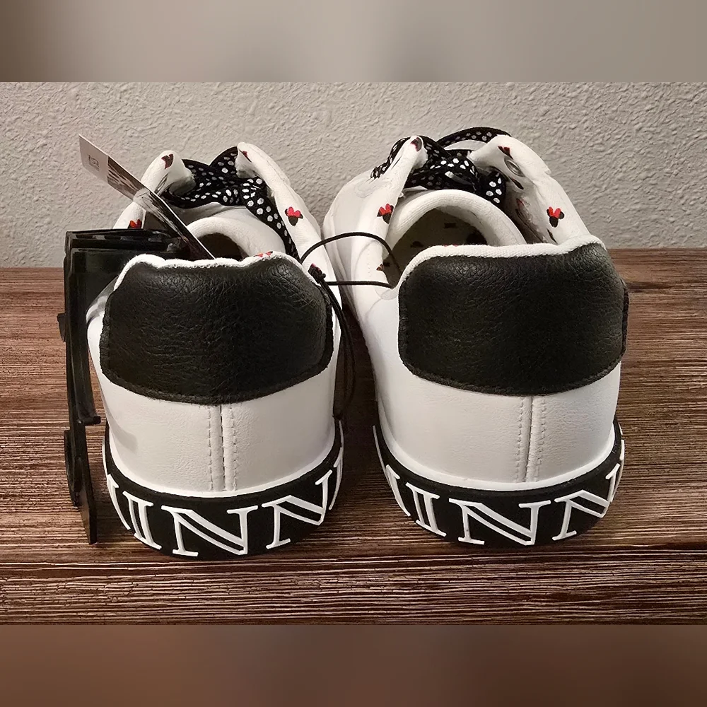 Disney Minnie Mouse Womens Shoes - White with Black Accents, New! Size 8.5 Cute - Picture 2 of 8